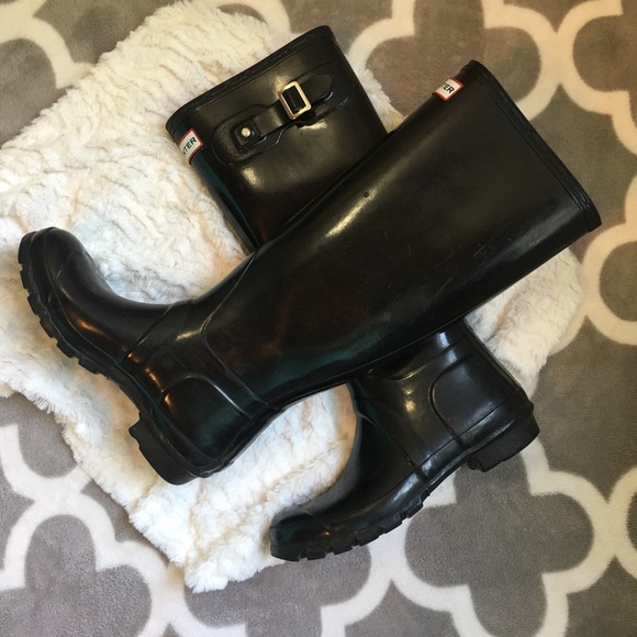 Hunter Shoes - Hunter Rain Boots, Black Size 6